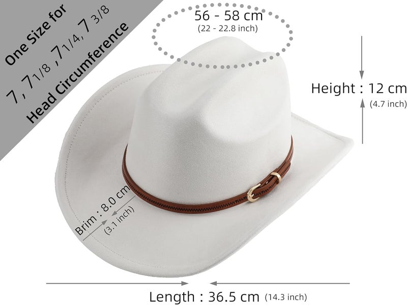 Pro Celia Cowboy Hat for Women and Men Wide Brim Western Cowgirl Hat - Image 2